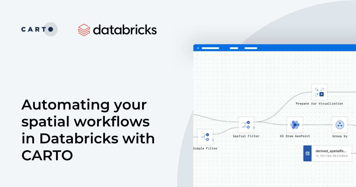 Automating your spatial workflows in Databricks with CARTO